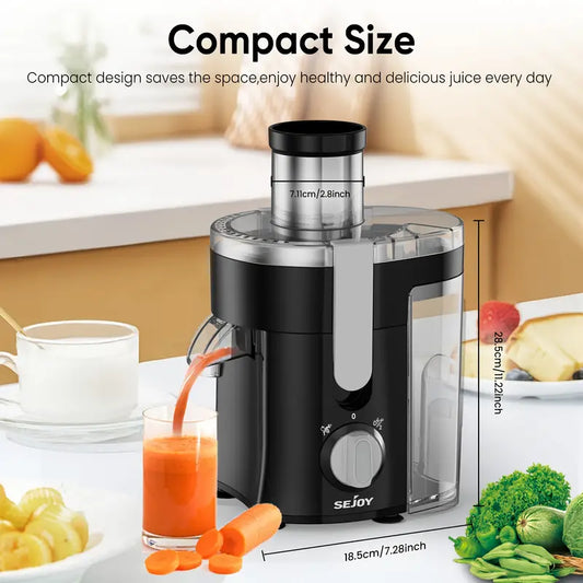 Juicer Machine, Compact Centrifugal Juicer Extractor -Speed Juicer Machine For Fruits And Vegetables, Centrifugal Extractor, Operation, High Juice Yield, Multiple Safety Features, BPA-Free, Black & Green