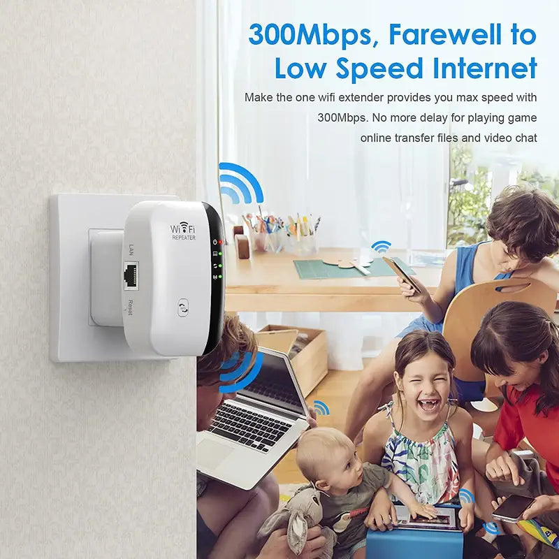 Long Range Wireless Repeater Access Point - Boost Your WiFi Signal Up To 300Mbps