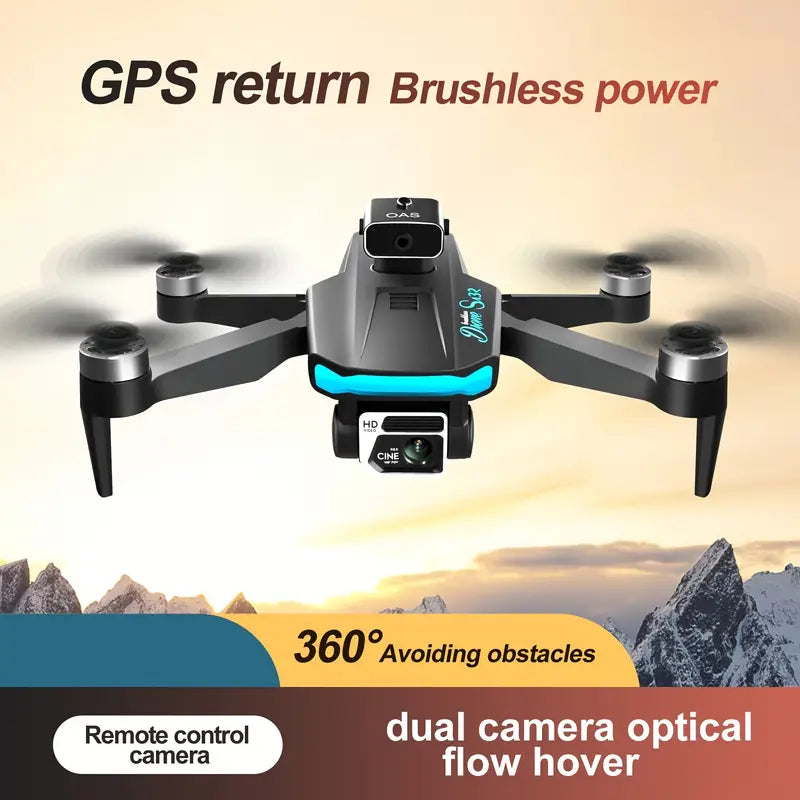 New UAV S132 GPS Quadcopter Drone: Built-in GPS, One-key Return, Dual HD Camera, Brushless Motor, Intelligent Obstacle Avoidance