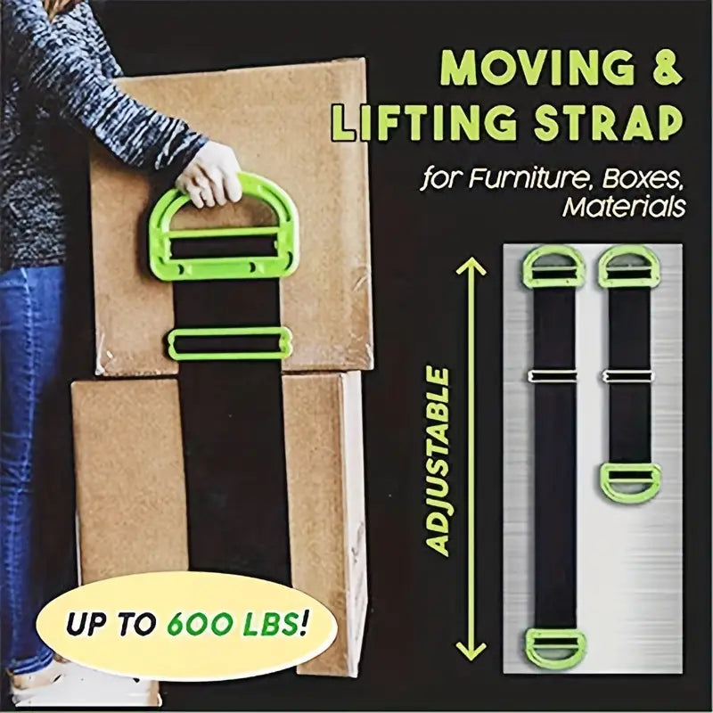 Moving & Lifting Strap - Securely Move Heavy Furniture And Objects With Our Adjustable Lifting Straps, Supports Up To 600 Lbs