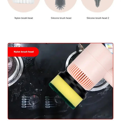 1pc Electric Spin Scrubber, Cordless Electric Cleaning Kitchenware Brush, Spinning Scrub Brush For Home Kitchen Pots Dishes