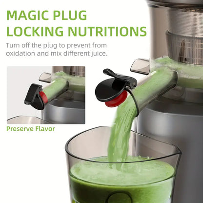 BioloMix Wide Chute Slow Masticating Juicer, BPA FREE Cold Press Juicer Blender Fit Whole Fruit and Vegetable