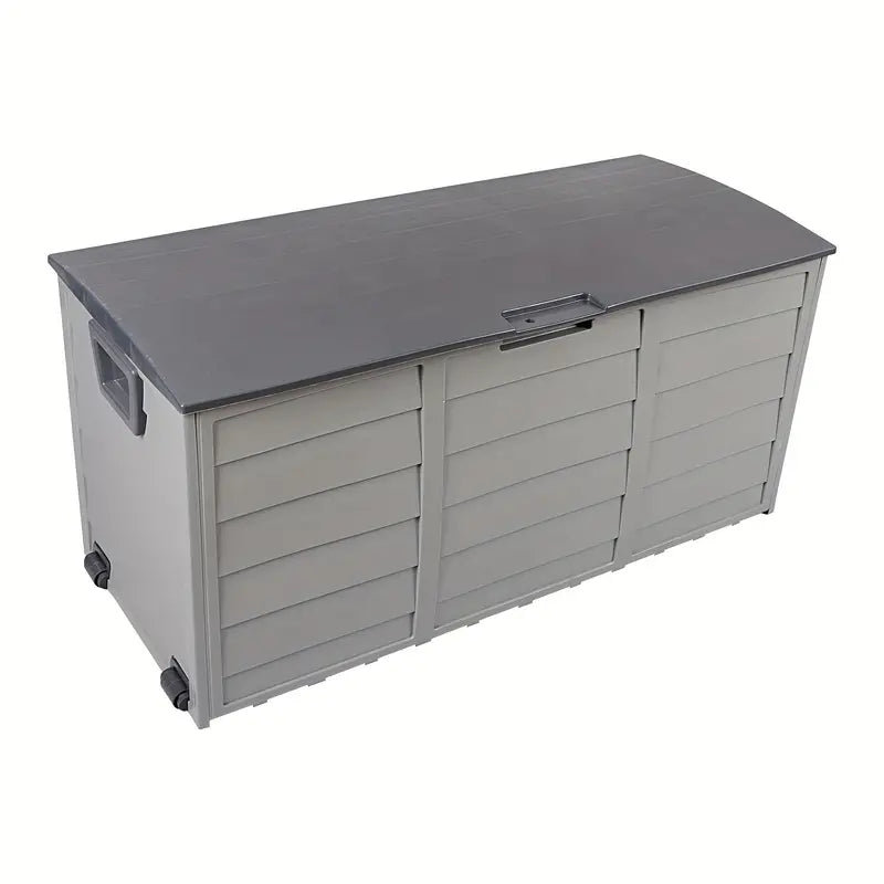 75gal Heavy-Duty Plastic Outdoor Storage Deck Box - 260L All-Weather Tool, Cushion & Toy Organizer with Lockable Seat - Durable & Stylish