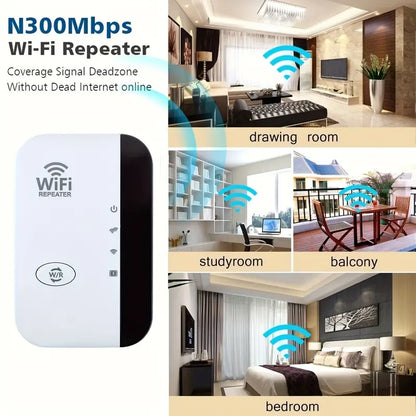 Long Range Wireless Repeater Access Point - Boost Your WiFi Signal Up To 300Mbps