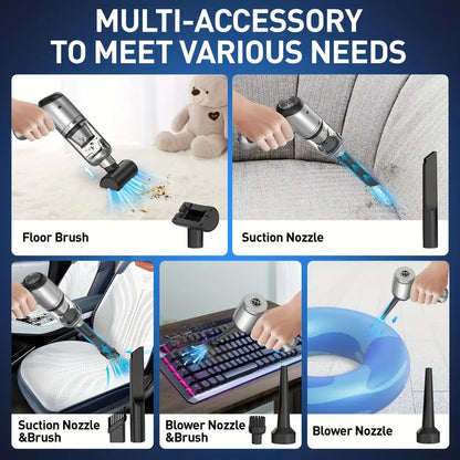 20000PA High Power Cordless Handheld Car Vacuum Cleaner - Brushless Motor, 3-in-1 Portable Keyboard Vacuum, Mini Air Duster for Car, Home, and Office Cleaning - Rechargeable, Lightweight, and Easy to Use