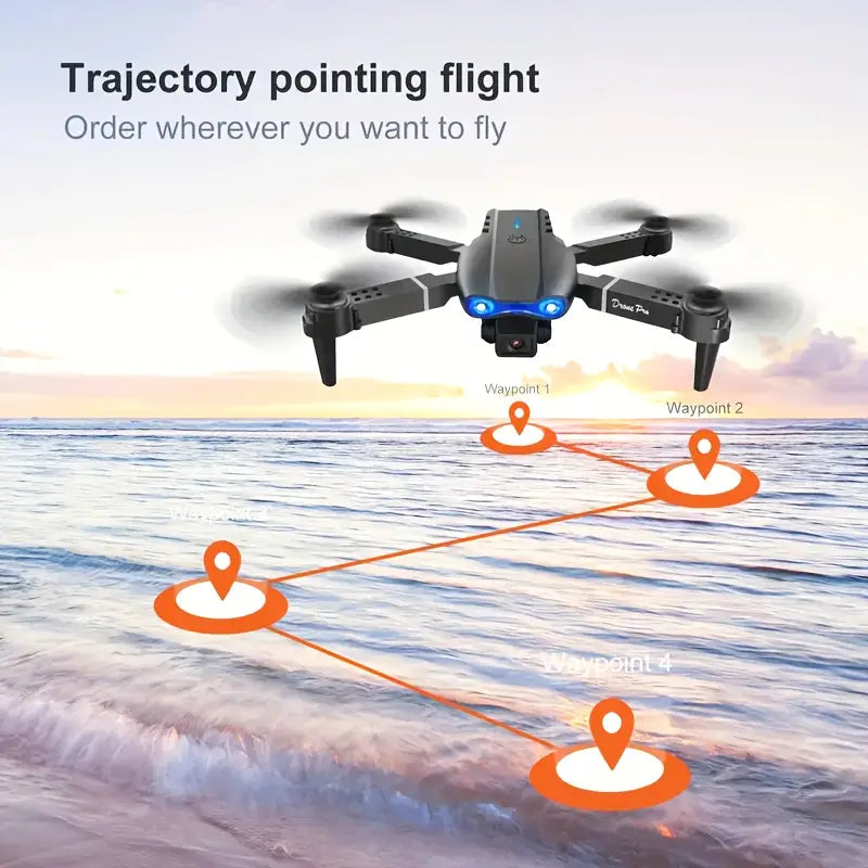 E99 K3 Professional Rc Drone With Dual Cameras - Foldable, Height Hold, Wireless Enabled, Usb Charging - Perfect